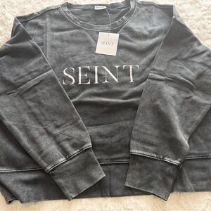 Seint Men's Gray Crewneck Sweater